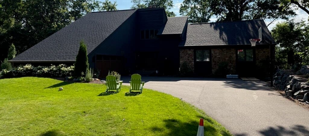 Exterior work finished on a modern Twin Cities home by Ace Restoration